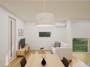松江市法吉町、新築一戸建ての居間画像です