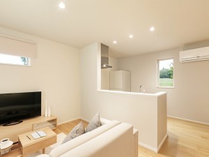 松江市法吉町、新築一戸建ての居間画像です