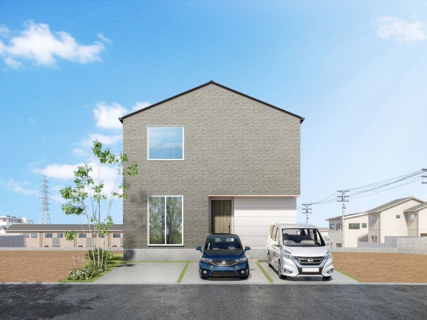 松江市法吉町、新築一戸建ての完成予想図（外観）画像です