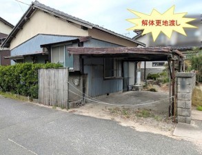 米子市夜見町、土地の前面道路を含む現地写真画像です
