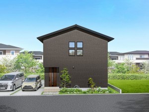 鳥取市西品治、新築一戸建ての完成予想図（外観）画像です