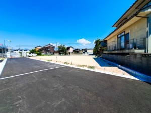 米子市車尾、土地の前面道路を含む現地写真画像です