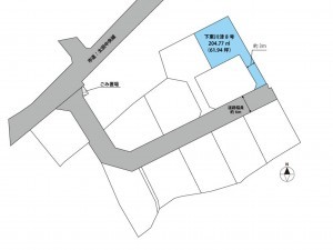 松江市下東川津町、土地の間取り画像です
