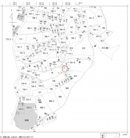 松江市山代町、土地の間取り画像です