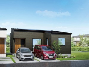 松江市法吉町、新築一戸建ての完成予想図（外観）画像です