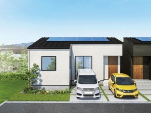 松江市法吉町、新築一戸建ての完成予想図（外観）画像です