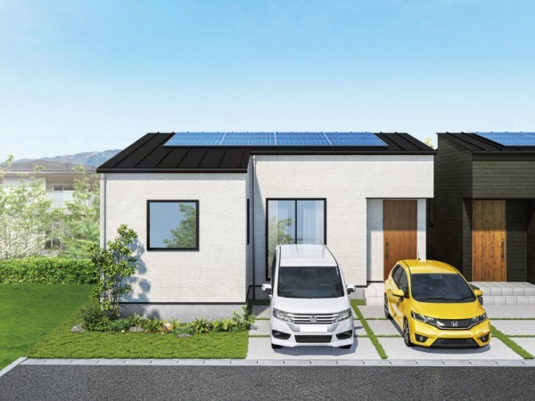 松江市法吉町、新築一戸建ての完成予想図（外観）画像です
