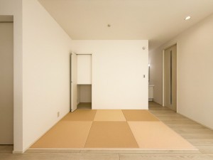 米子市新開、新築一戸建ての居間画像です