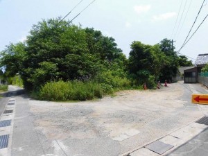 境港市外江町、土地の前面道路を含む現地写真画像です