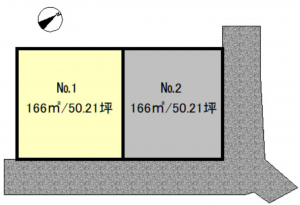 米子市旗ヶ崎、土地の間取り画像です