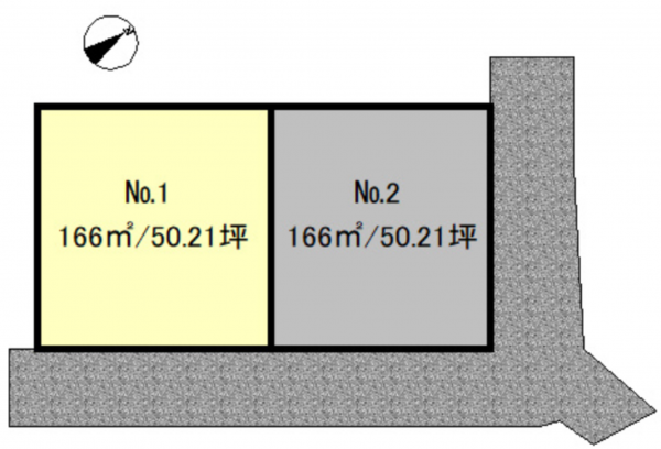 米子市旗ヶ崎、土地の間取り画像です