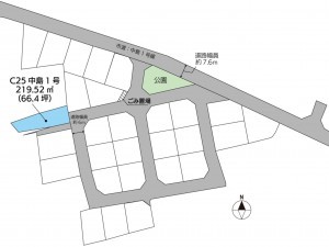 米子市中島、土地の間取り画像です