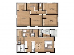 米子市中島、土地の建築プラン例画像です