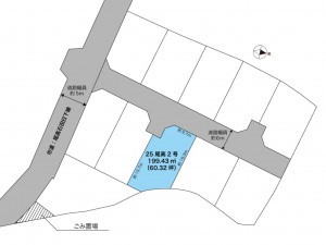 米子市尾高、土地の間取り画像です