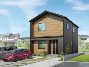 松江市法吉町、新築一戸建ての完成予想図(外観)画像です