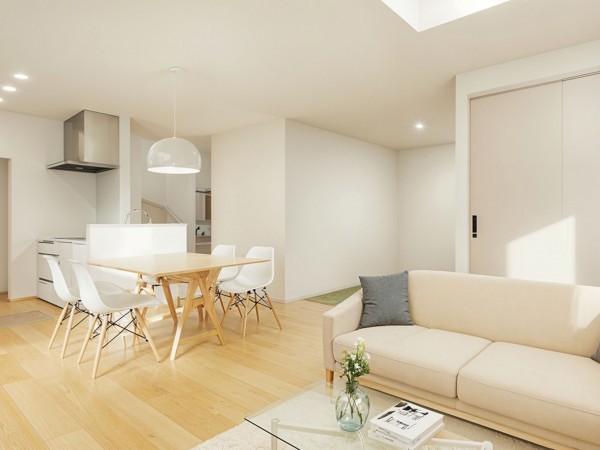 松江市法吉町、新築一戸建ての居間画像です