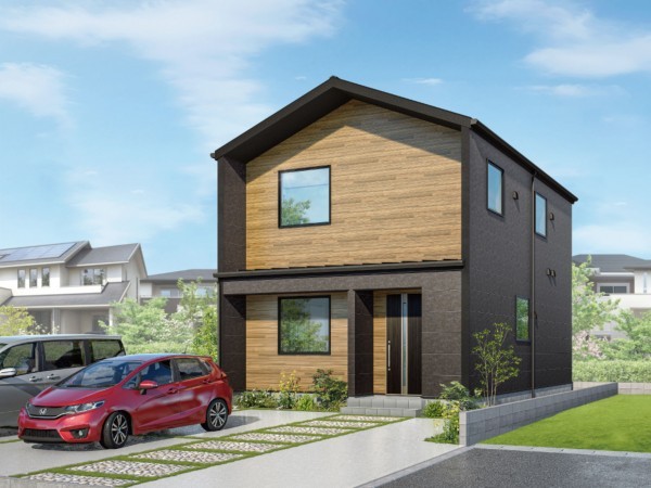 松江市法吉町、新築一戸建ての完成予想図(外観)画像です