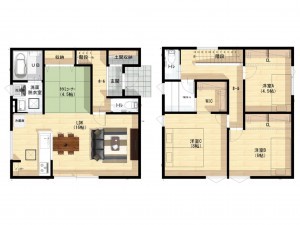 松江市西川津町、土地の建築プラン例画像です