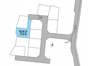 松江市西川津町、土地の間取り画像です