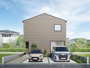 鳥取市浜坂、新築一戸建ての完成予想図（外観）画像です
