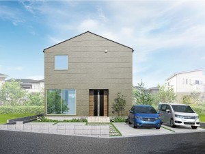 米子市車尾、新築一戸建ての完成予想図（外観）画像です