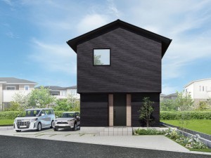 米子市車尾、新築一戸建ての完成予想図（外観）画像です