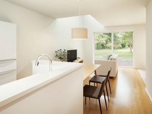 米子市車尾、新築一戸建ての居間画像です