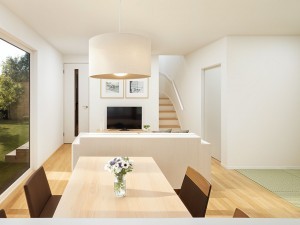 松江市西川津町、新築一戸建ての居間画像です