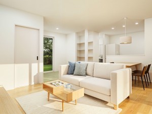 松江市西川津町、新築一戸建ての居間画像です