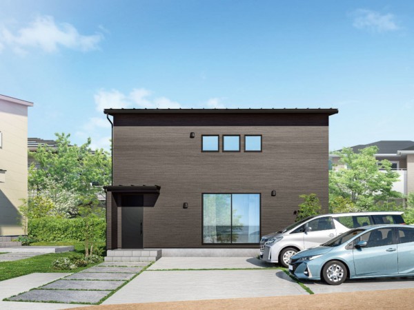 松江市西川津町、新築一戸建ての完成予想図（外観）画像です