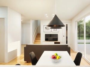 松江市西川津町、新築一戸建ての居間画像です