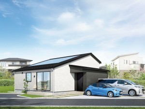 鳥取市浜坂、新築一戸建ての完成予想図（外観）画像です