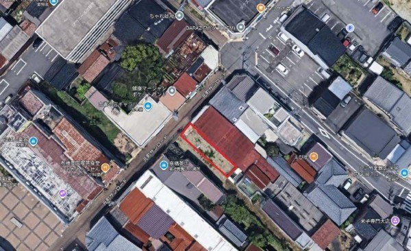 米子市道笑町、土地の間取り画像です