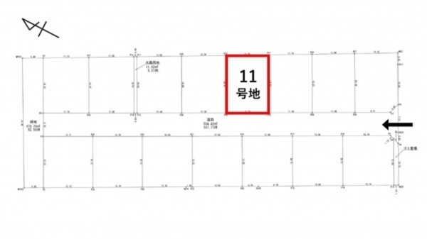 出雲市、土地の間取り画像です