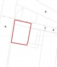 米子市吉岡、土地の間取り画像です