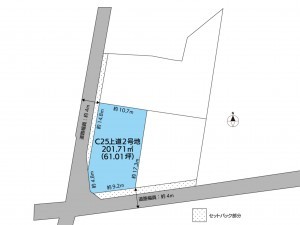 境港市上道町、土地の間取り画像です