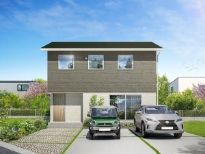 境港市上道町、土地の建築プラン例画像です