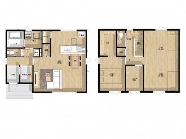 境港市上道町、土地の建築プラン例画像です