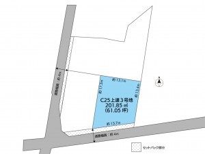 境港市上道町、土地の間取り画像です