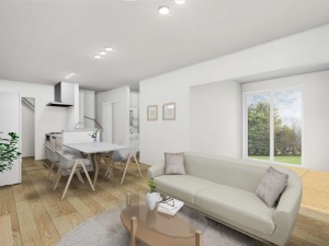 西伯郡伯耆町岸本、土地の建築プラン例画像です