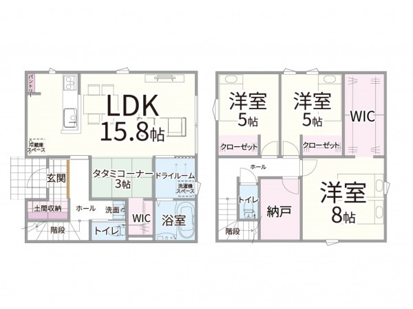 米子市旗ヶ崎、土地の建築プラン例画像です