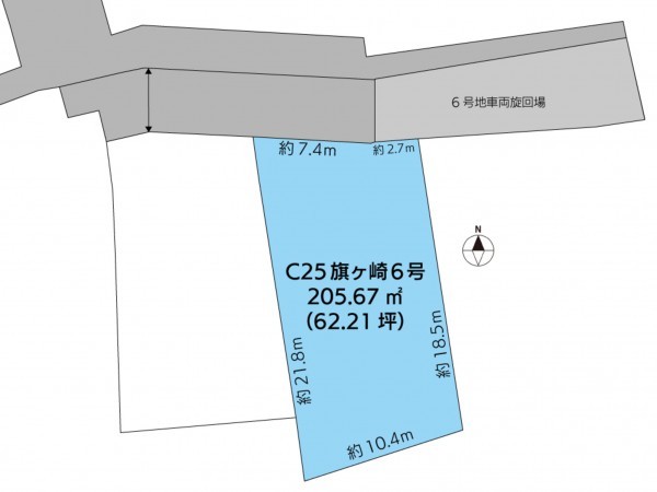 米子市旗ヶ崎、土地の間取り画像です