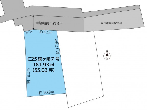 米子市旗ヶ崎、土地の間取り画像です