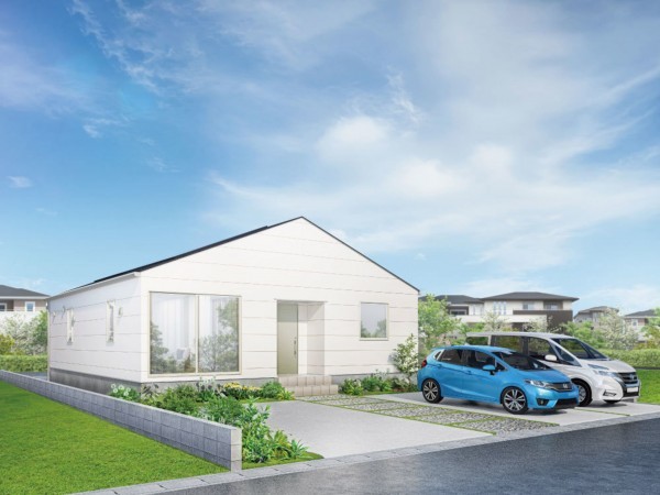 出雲市斐川町出西、新築一戸建ての完成予想図（外観）画像です