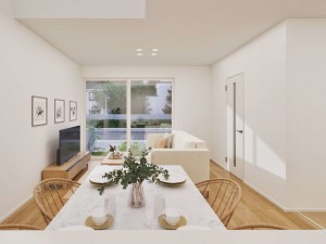 鳥取市南吉方、新築一戸建ての居間画像です