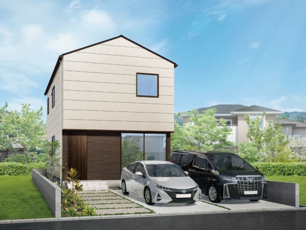鳥取市南吉方、新築一戸建ての完成予想図（外観）画像です