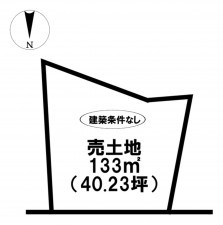 松江市法吉町、土地の間取り画像です
