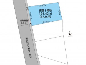 松江市東出雲町揖屋、土地の間取り画像です