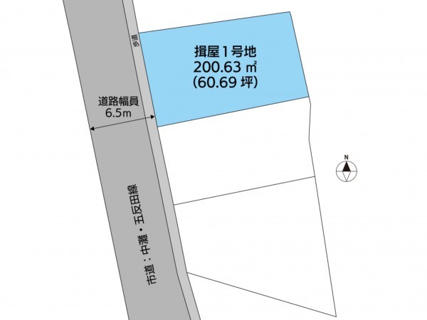 松江市東出雲町揖屋、土地の間取り画像です