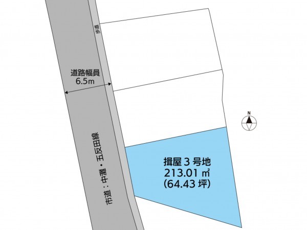 松江市東出雲町揖屋、土地の間取り画像です
